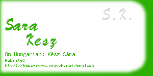 sara kesz business card